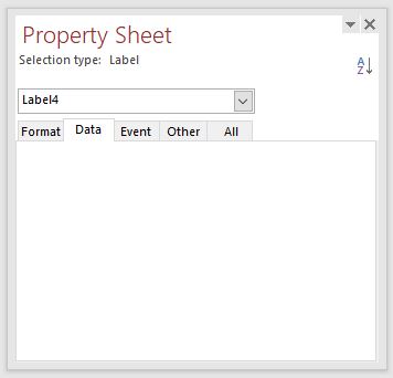 Label Property Sheet